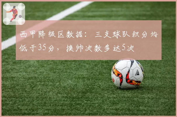 西甲降级区数据:三支球队积分均低于35分,换帅次数多达5次